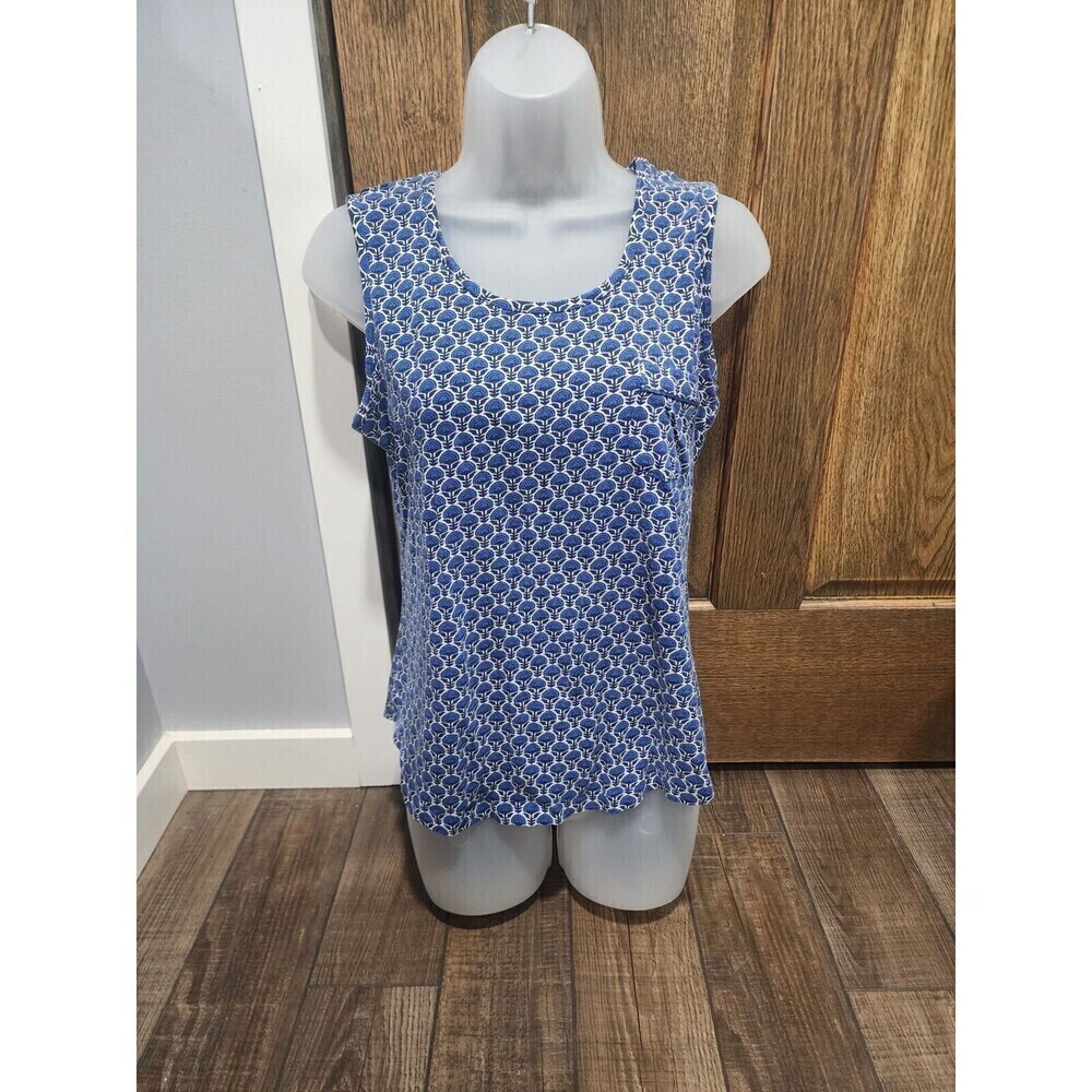 Vera Bradley tank top blue White stretch cotton women‘s Small